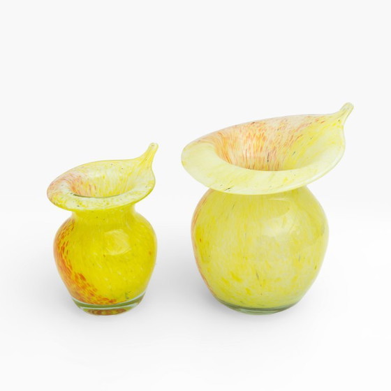 Image 1 of Pair of Murano Glass Vases - Calle - 90's - Made in Italy