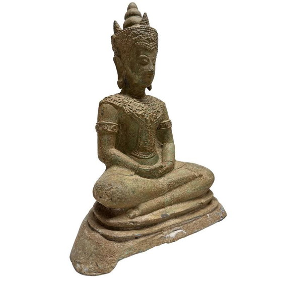 Estatua antigua de Buda en bronce Sudeste Asiático siglo XIX – Lote 471 – Esculturas, Bronze (photo 2 of 10)
