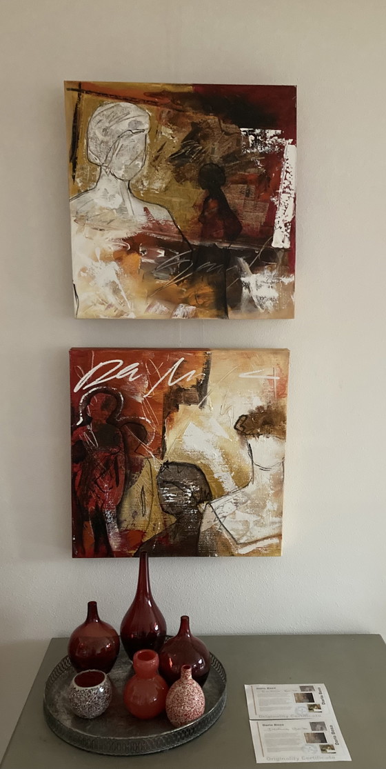 Image 1 of 2x obras de arte Dario Bosa 60x60 cm