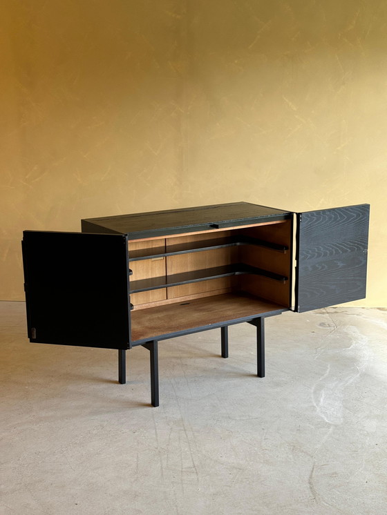 Image 1 of Brutalist Bar Cabinet in Black Stained Oak by J. Batenburg for MI Belgium