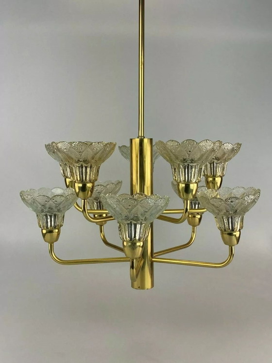 Image 1 of 60s 70s lamp plafondlamp kroonluchter kroonluchter glas space age