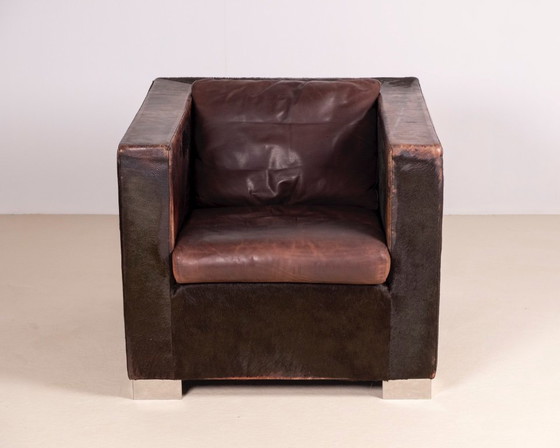 Image 1 of Rodolfo Dordoni Suitcase Armchair in Pony Leather, 1997 Minotti
