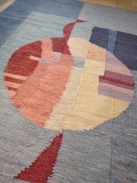 Image 1 of Handgewebter Wollteppich Bauhaus modern abstrakt