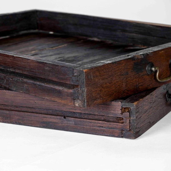 Image 1 of Alter französischer Bauerntisch mit Schubladen