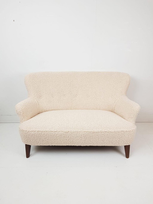 Artifort Sofa | Bankje Teddy Stof Creme Theo Ruth Nieuw Gestoffeerd – 2 zitsbanken, Wood, Textile (photo 2 of 8)