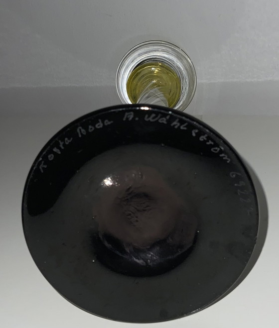 Image 1 of Candeliere in cristallo firmato a mano da A. Wahlstrom, Kosta Boda – 29 cm