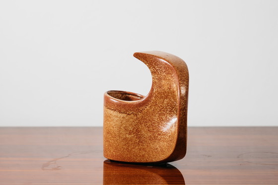 Image 1 of Bertoncello 977 Roberto Rigon 1970s Art Enamelled Ceramic Vase