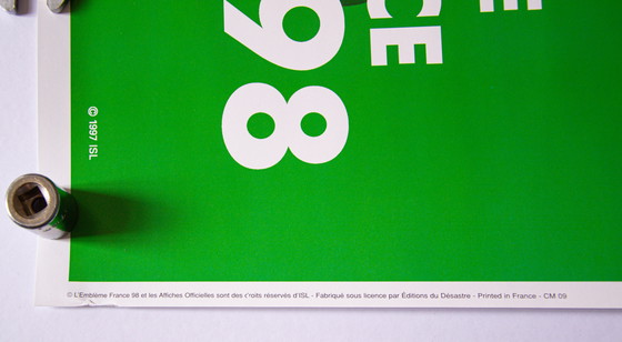 Image 1 of Originele Vintage Poster WK 98 Frankrijk Lyon / 70 x 50 cm / Met originele verpakking