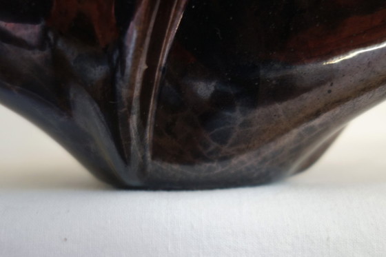 Image 1 of Jarrón vacío de bolsillo con forma de pañuelo de cerámica de los años 50/60 en Francia.