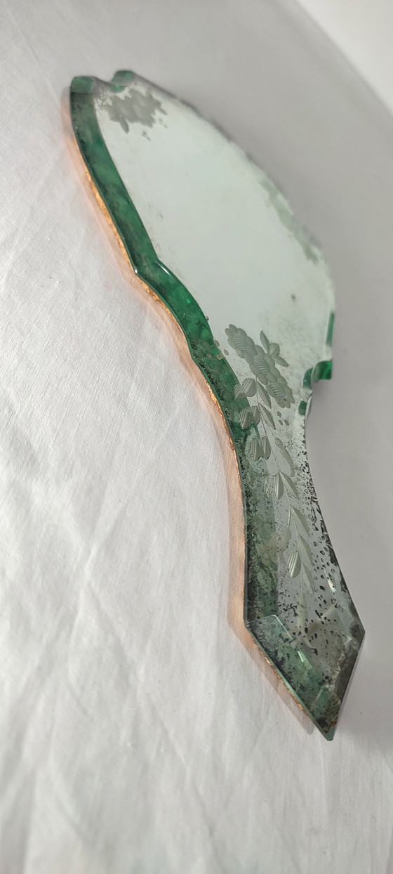 Image 1 of Miroir à main vénitien, Italie, années 1940