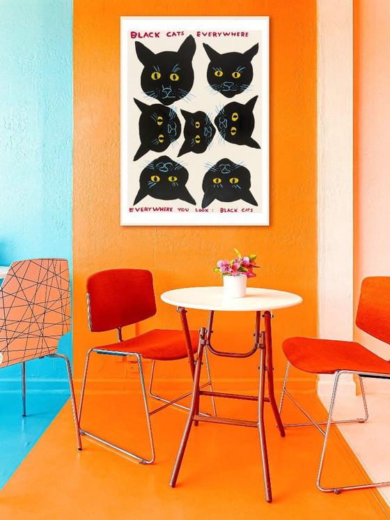 Image 1 of Gatos negros por todas partes - David Shrigley - Póster 50 × 70 cm