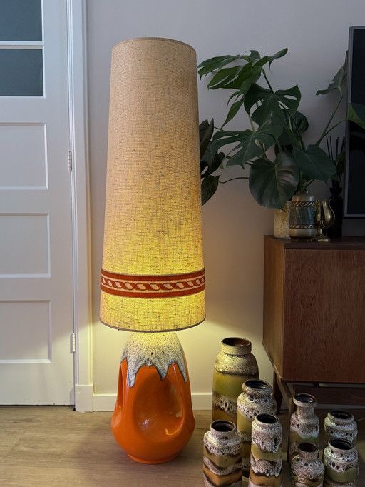 West Germany floor lamp with original shade
