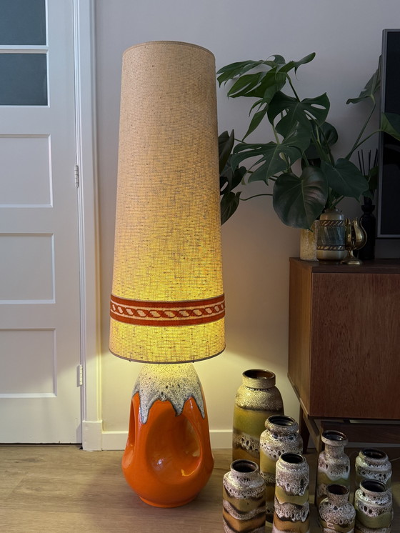 Image 1 of West Germany floor lamp with original shade