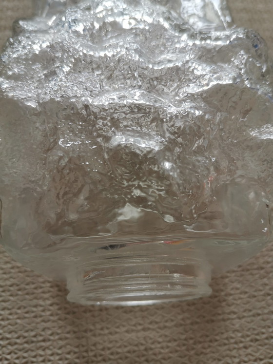 Image 1 of Set of Hollywood Regency ice glass wall lamps by Hillebrand teak vintage 70s