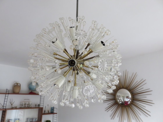 Image 1 of "Snowball" "Dandelion" chandelier, 17 lights, by Emil Stejnar for Rupert Nikoll, Austria, 1950