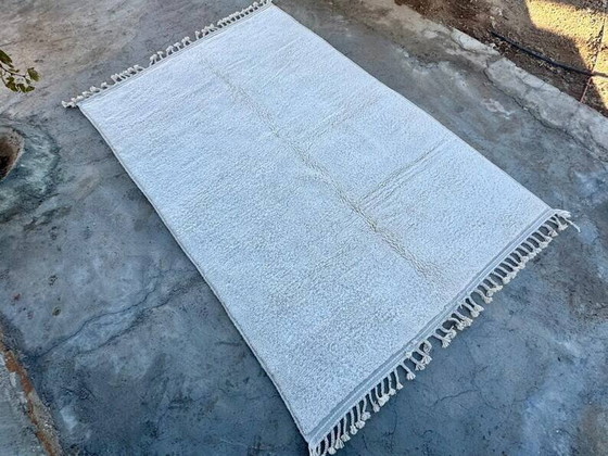 Alfombra blanca sencilla hecha a mano 250cm x 150cm – Wool, Modern (photo 2 of 6)