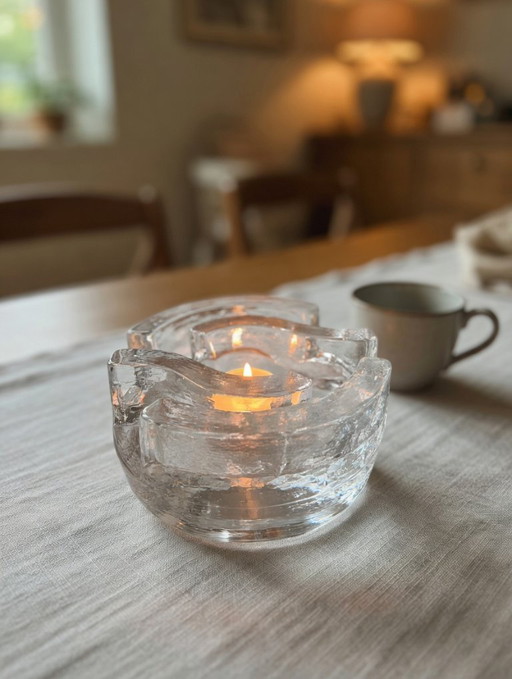 Chauffe-théière iconique La Vida – Verre cristal soufflé à la bouche, années 1970