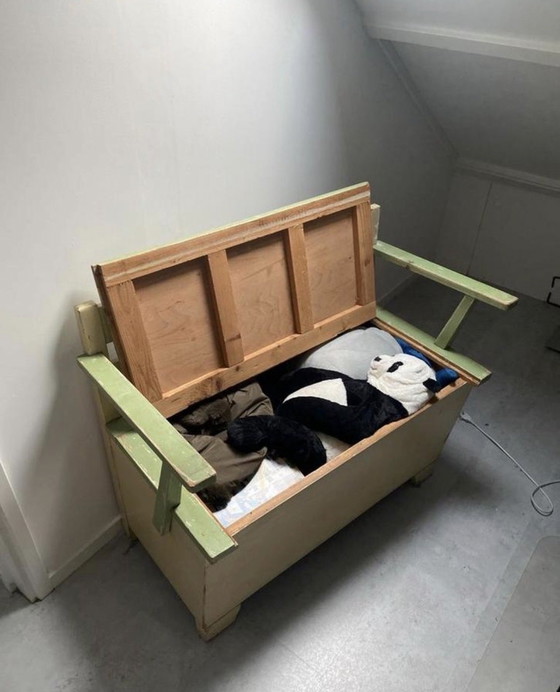 Image 1 of Vintage klepbank landelijke stijl 