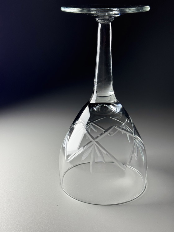 Image 1 of 6 grands verres à vin en cristal - Holmegaards Glasværk . années 1920