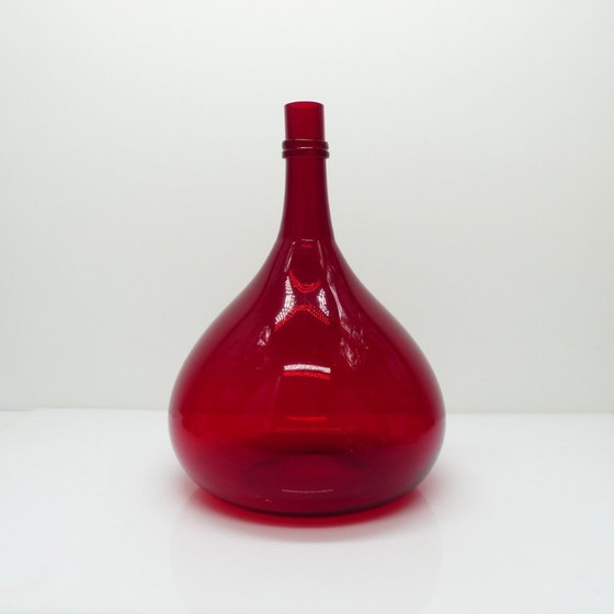 Image 1 of Dame jeanne en verre rouge rubis – grand format – 48 cm