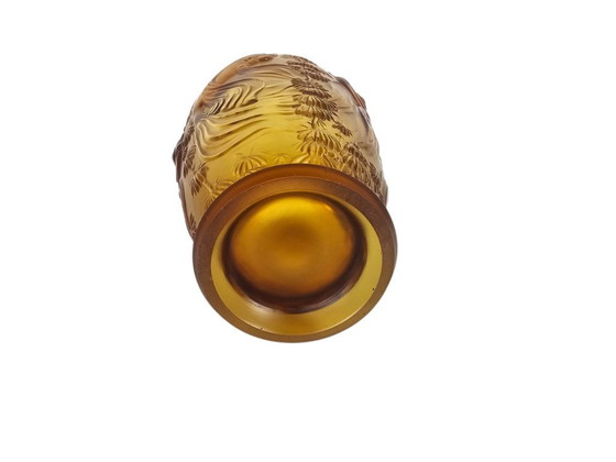 Image 1 of Josef Inwald - Barolac - "Koi carp" - pressed glass vase - satin glass - model "Poison" - 1930's