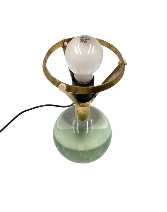 Image 1 of Lampada da tavolo in vetro di Murano, modello Budur, Roberto Pamio, Leucos, Italia, anni '70.