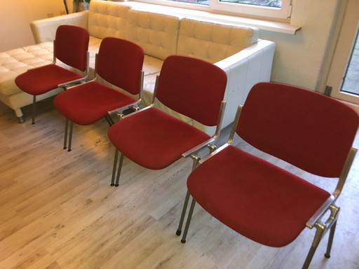 4 chaises Castelli DSC 106 de 1973