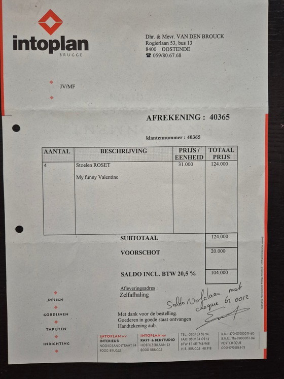 Image 1 of Set van 4 ‘Funny Valentine’ stoelen – Jean-Charles de Castelbajac voor Ligne Roset