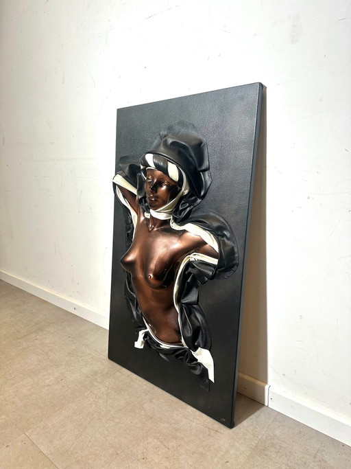 Escultura de torso femenino sobre lienzo 3D – schilderijen tekeningen (photo 2 of 4)