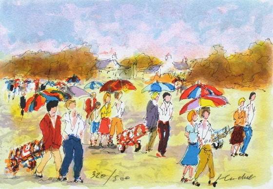 Image 1 of Urbain HUCHET Parcours de golf II Signed lithograph 1990