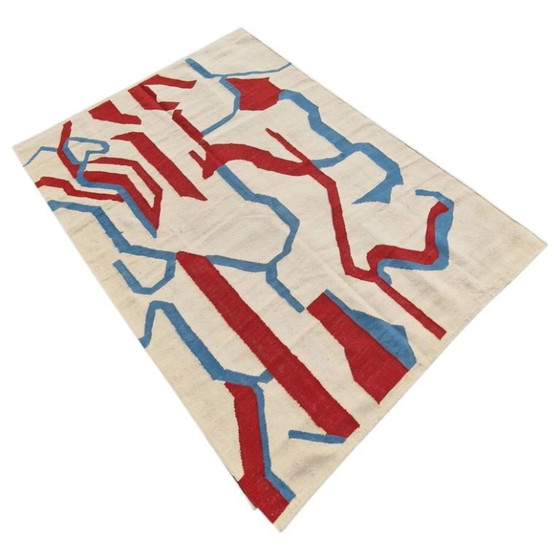 Tapis en laine inspiré de l'œuvre sans titre de Willem de Kooning (1984) | Tissé à la main, style moderne (photo 6 of 10)