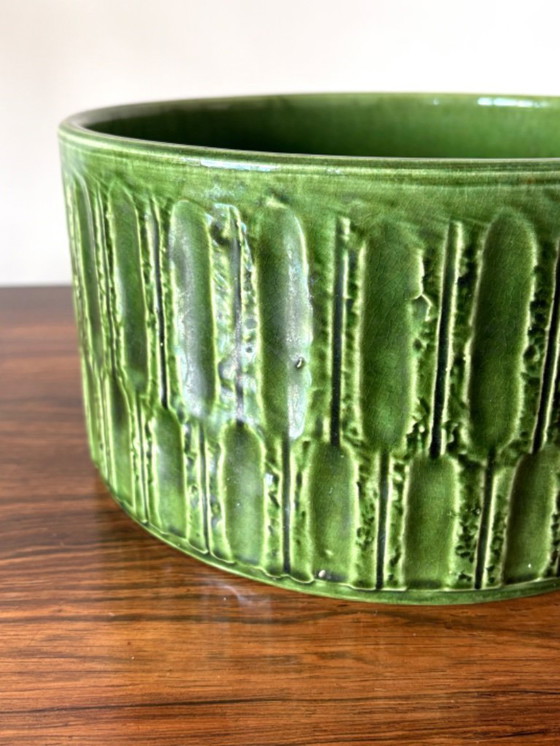 Image 1 of Pied de sapin de Noël vintage rétro vert en céramique Jasba Germany