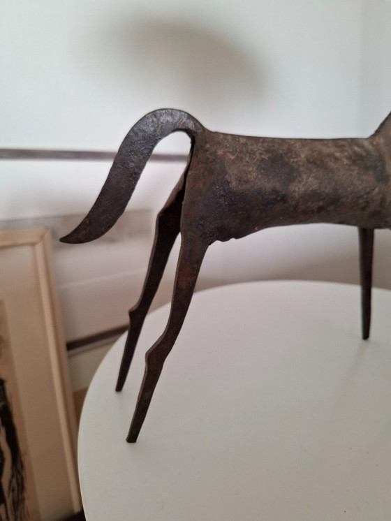 Image 1 of Vintage wrought iron horse sculpture