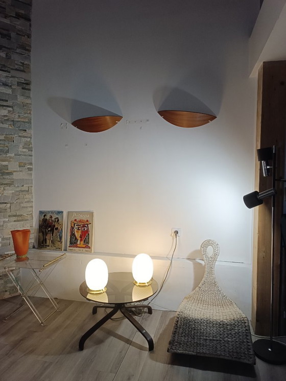 Image 1 of Duo of Egg lamps from Murano 1970s