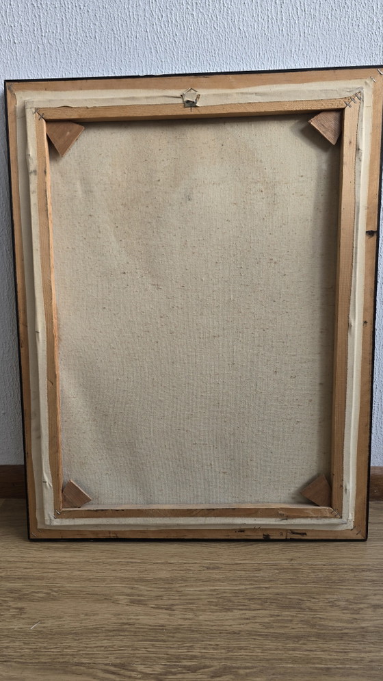 Coppia di 2 Dipinti Indonesiani Vintage Anni '70 – Cornice in Juta / Stile Tretchikoff – Dipinti e disegni (photo 8 of 15)