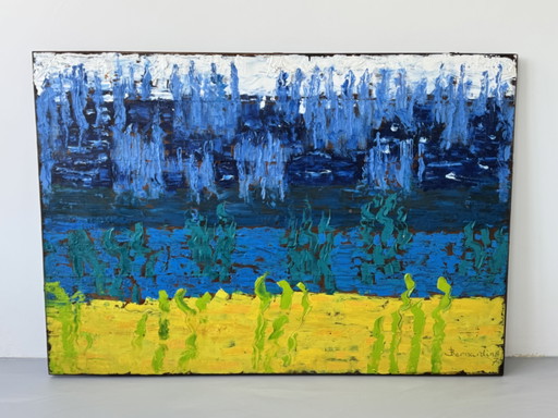 BERNARD DE BAGES / LE MARIN / 130x90cm / T.E.A.B. – schilderijen tekeningen, Wood