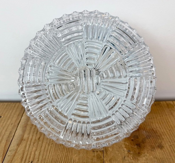 Vintage glazen wand- of plafondlamp uit de jaren 70. – Wandlampen, Metal, Glass (photo 7 of 16)