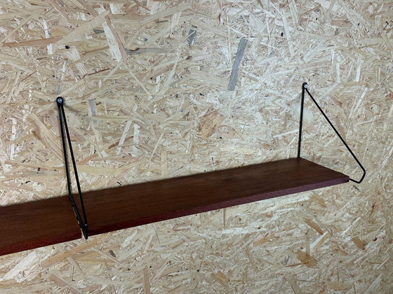 Image 1 of 60s 70s teak shelf Wall shelf WHB Germany String shelf Danish Design