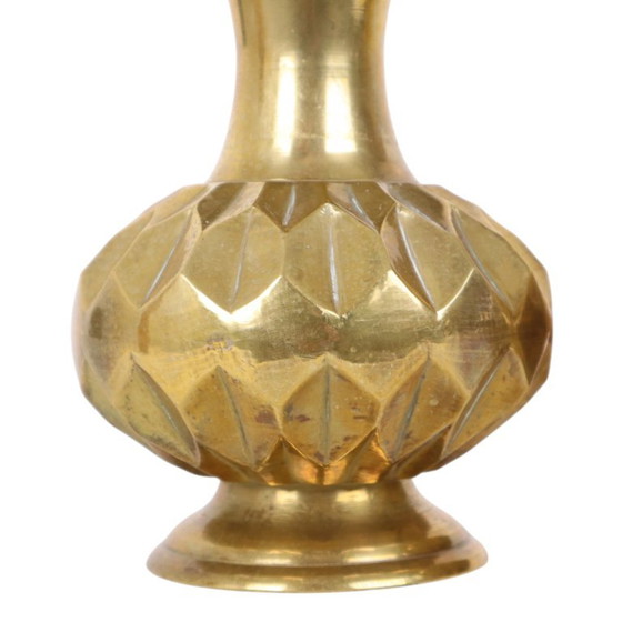 Paire de vases en laiton, motif géométrique, 15 cm – Brass (photo 7 of 13)