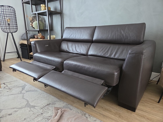 Image 1 of Ledersofa, 3- und 2-Sitzer, mit Liegefunktion