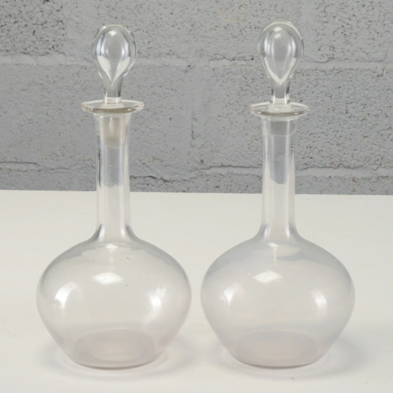 Pair of antique early 20th century glass table bottles – Glass & Decanter (photo 3 of 6)