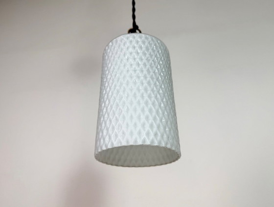 Image 1 of Vintage glazen plafondlamp, jaren 70