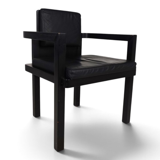 Armchair in black wood and leather, Tecta, Minimalisme (photo 10 of 15)