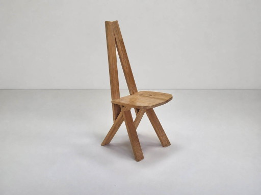 Model S45 Chlacc Wood Chair, Pierre Chapo, 1979 – eetkamerstoelen (photo 2 of 17)