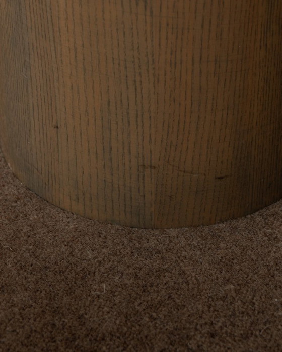 Image 1 of Vintage Saporiti Italia Dining Table – Enamel Column Base –  Postmodern 1980s