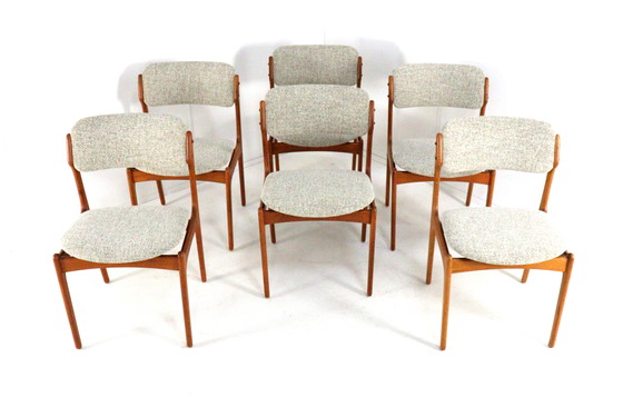 Image 1 of 6x Erik Buch per O.D. sedie mobler vintage ridipinto