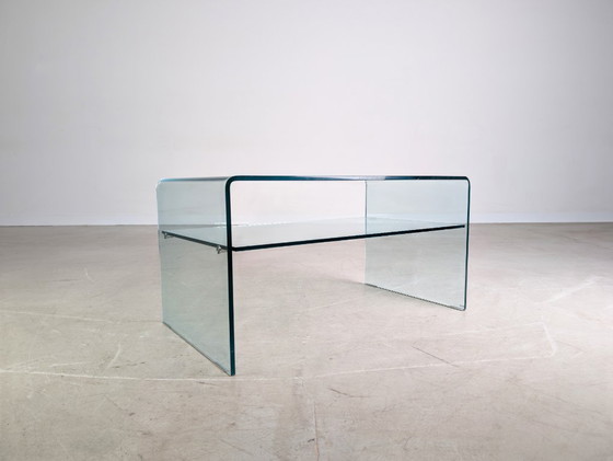 Image 1 of Originele glazen salontafel Sovet Italia Design bijzettafel