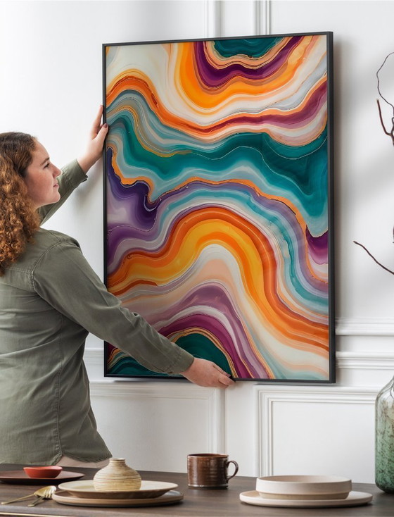 Image 1 of Acrylic Glass Artwork | 200x140 cm | Depthwave #6 (Ori, 1983)
