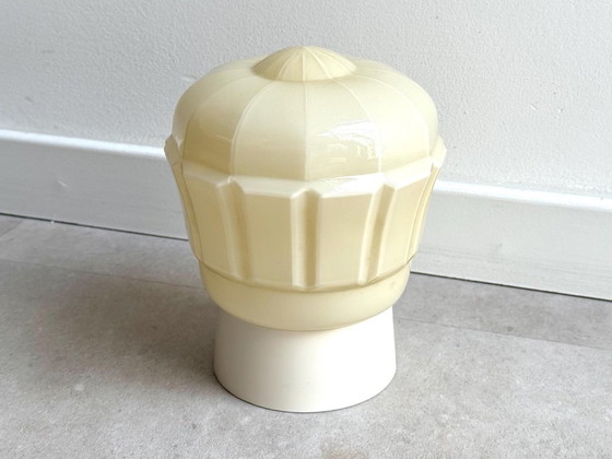 1x Plafonnier Thabur jaune pastel vintage / Lampe de plafond – Glass, Plastic (photo 5 of 5)
