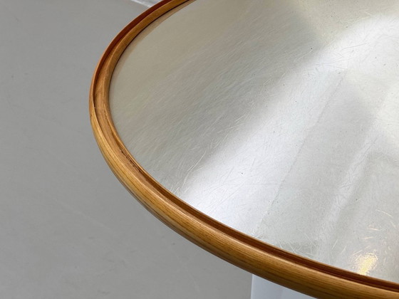 Image 1 of Lampada da soffitto in fibra di vetro e legno di Giovanni Offredi per MC Selvini, Italia, anni '70